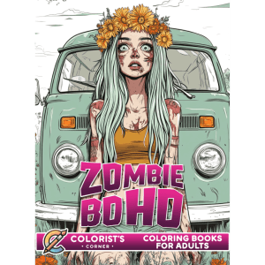 Zombie Boho Coloring Book